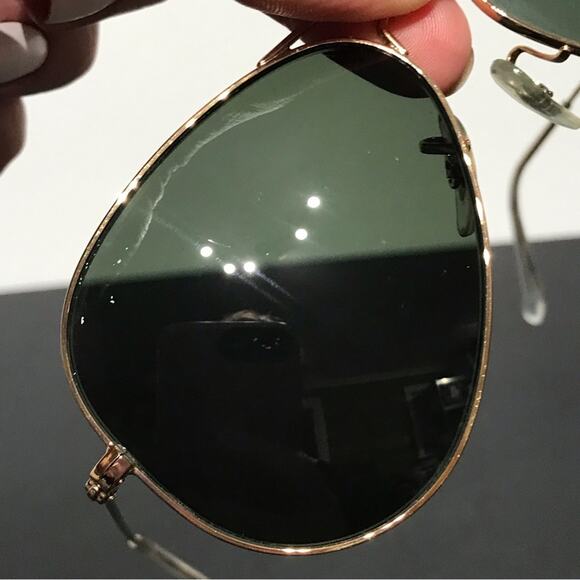 Ray Ban Aviator Classic Polished Gold Black With Case - Picture 9 of 16